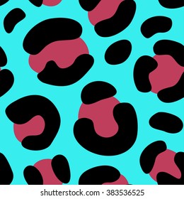 Leopard skin seamless set patterns fashion 80s-90s. It can be used in printing, website background and fabric design. Vector modern design.