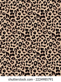 diseño de impresión textil sin fisuras vectorial de piel leopardo