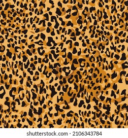 Leopard skin spots seamless pattern. Camo. Modern print for fabric and clothing. Vector