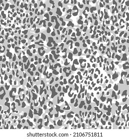 Leopard skin spots seamless pattern. Camo. Modern print for fabric and clothing. Vector