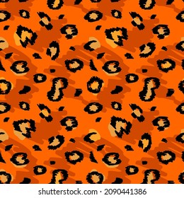 Leopard skin. Textile  design with leopard, tiger  skin theme.