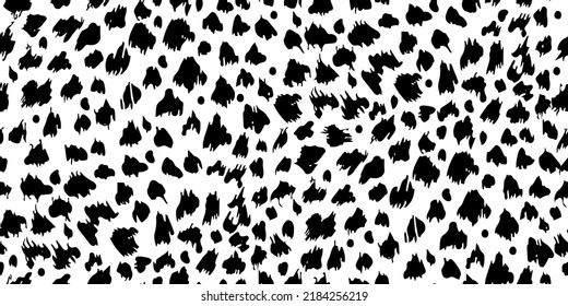 Leopard skin texture. Animal background. Seamless pattern for your design. Vector illustration