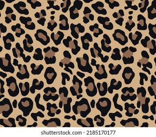 
Leopard skin texture endless pattern vector graphic for print.