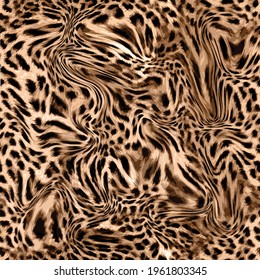 leopard skin texture seamless pattern