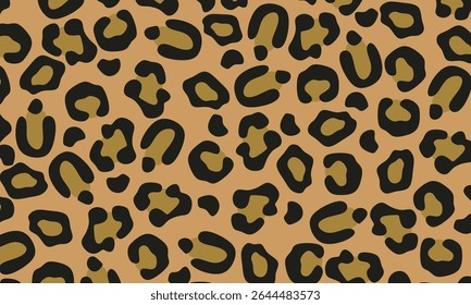 Leopard skin texture seamless pattern. Vector leopard skin texture set for fashion print design, fabric, textile, wrapping paper, background, wallpaper