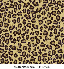 Leopard skin texture. Vector seamless pattern