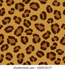 Leopard skin vector seamless pattern