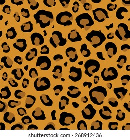 Leopard skin vector seamless pattern