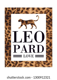 leopard slogan design
