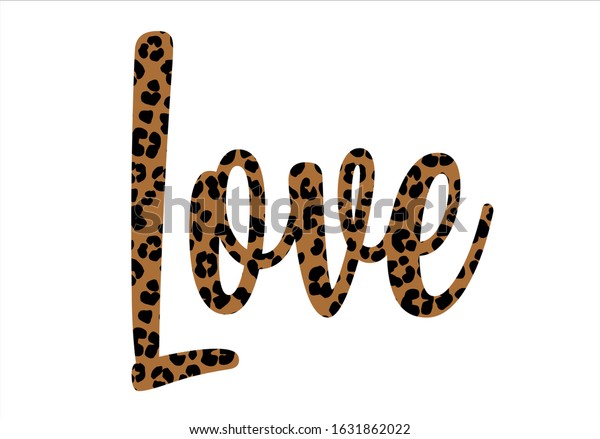 Leopard Slogan Design Vector Hand Drawn Stock Vector (Royalty Free ...