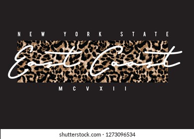 Leopard slogan graphic