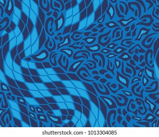Leopard and snake pattern, print, vector, illustration, seamless, wallpaper, background, texture