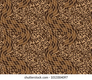 Leopard and snake pattern, print, vector, illustration, seamless, wallpaper, background, texture
