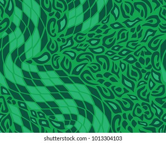 Leopard and snake pattern, print, vector, illustration, seamless, wallpaper, background, texture