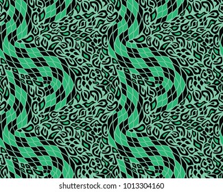Leopard and snake pattern, print, vector, illustration, seamless, wallpaper, background, texture