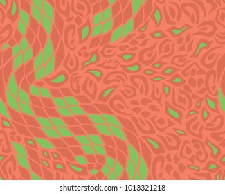 Leopard and snake pattern, print, vector, illustration, seamless, wallpaper, background, texture