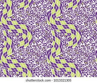 Leopard and snake pattern, print, vector, illustration, seamless, wallpaper, background, texture
