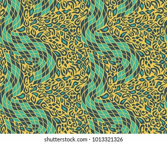 Leopard and snake pattern, print, vector, illustration, seamless, wallpaper, background, texture