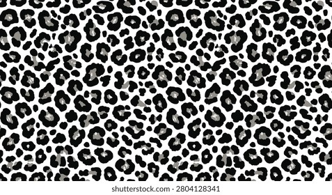 Leopard Spot Pattern, A Seamless Vector Illustration With Black And Gray Tones
