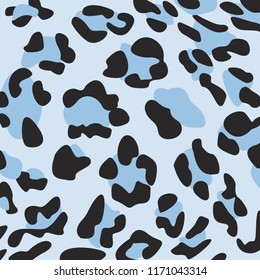
leopard spots background in blue pastel colours vector illustration