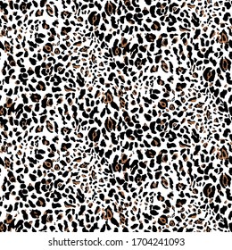 leopard spots design seamless vector pattern 