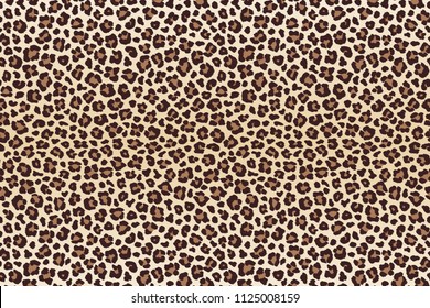 Tinta de piel de leopardo, textura horizontal. Vector