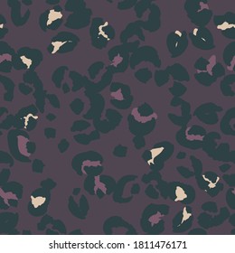 Leopard spots seamless pattern design. Vector illustration background 