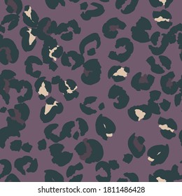 Leopard spots seamless pattern design. Vector illustration background 