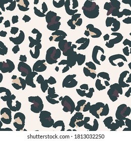 Leopard spots seamless pattern design. Vector illustration background 
