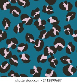 Leopard spots seamless pattern fashion design in vector. Trendy colors. Background, print, illustration