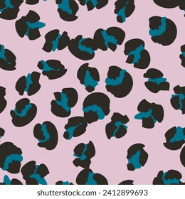 Los manchas leopardo diseñan a la perfección el diseño de la moda en vectores. Colores de moda. Fondo, impresión, ilustración