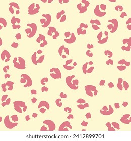 Leopard spots seamless pattern fashion design in vector. Trendy colors. Background, print, illustration