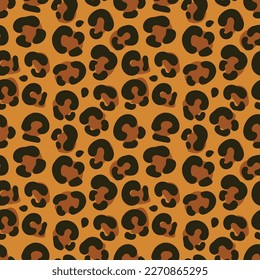 Leopard spots seamless pattern. Vector repeating background. EPS10.