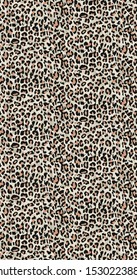 Leopard spotted fur texture. Vector 