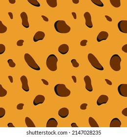 Rayas de leopardo sobre fondo amarillo, Patrón Seamless de rayas de leopardo.