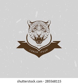 Leopard symbol. Vector illustration