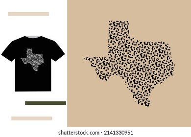 Leopard Texas t shirt design