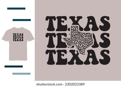 Leopard texas t shirt design