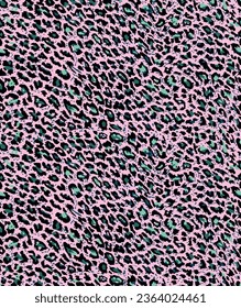 
Leopard texture with abstract shapes in pastel and black colors, seamless repetition.