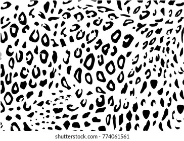 Leopard texture black orange pattern background vector illustration