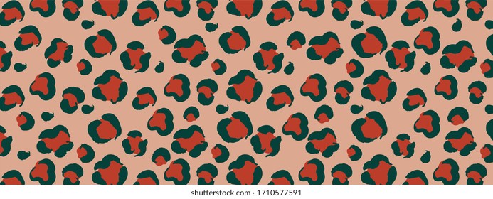 Leopard texture pattern design vector. Stylised Spotted Leopard Skin Background for Fabric, Print, Fashion, Wallpaper. Vector illustration. 