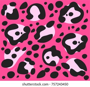 Leopard Texture, Pink and Black
