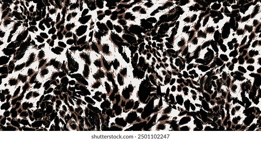 Patrón de tela sin costuras de textura de leopardo