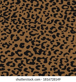 leopard texture vector on brown background