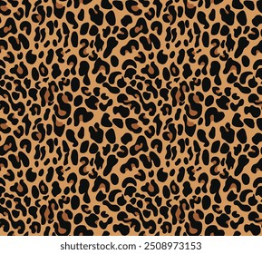 
leopard texture vector pattern with spots, chic stylish wild cat design