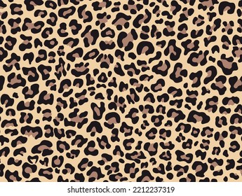 
leopard texture vector seamless trendy animal pattern, yellow background