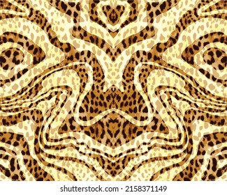 Leopard texture. Vector leopard skin texture. Wild Jaguar trendy pattern. 