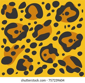 Leopard texture, yellow, orange and black colors