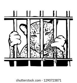 Leopard tiger animal Jail Keys