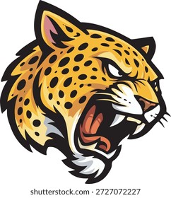 leopard tiger head esport logo
